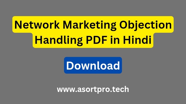 Network Marketing Objection Handling PDF in Hindi